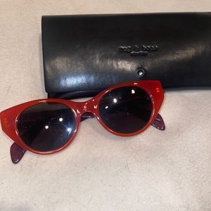 RAG & BONE Red Cat Eye Sunglasses